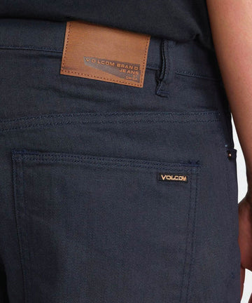 Volcom Solver Modern Fit Denim Jeans - Coated Indigo Wash